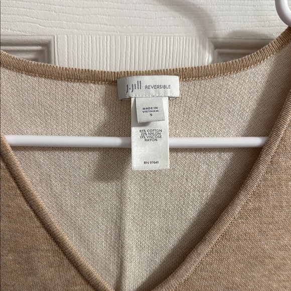 J. Jill Cream & Tan Reversible Tank Top - Picture 2 of 5